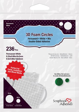 Foam Circls White Mix Adhsives