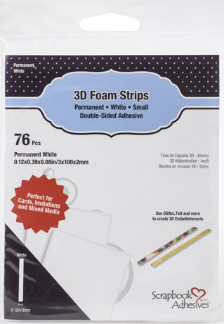 Foam Stripes White Adhesive