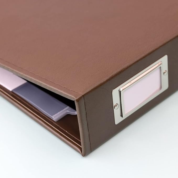 Dark Chocolate Leather Scrapbooking Album – American Crafts (imagen 3)