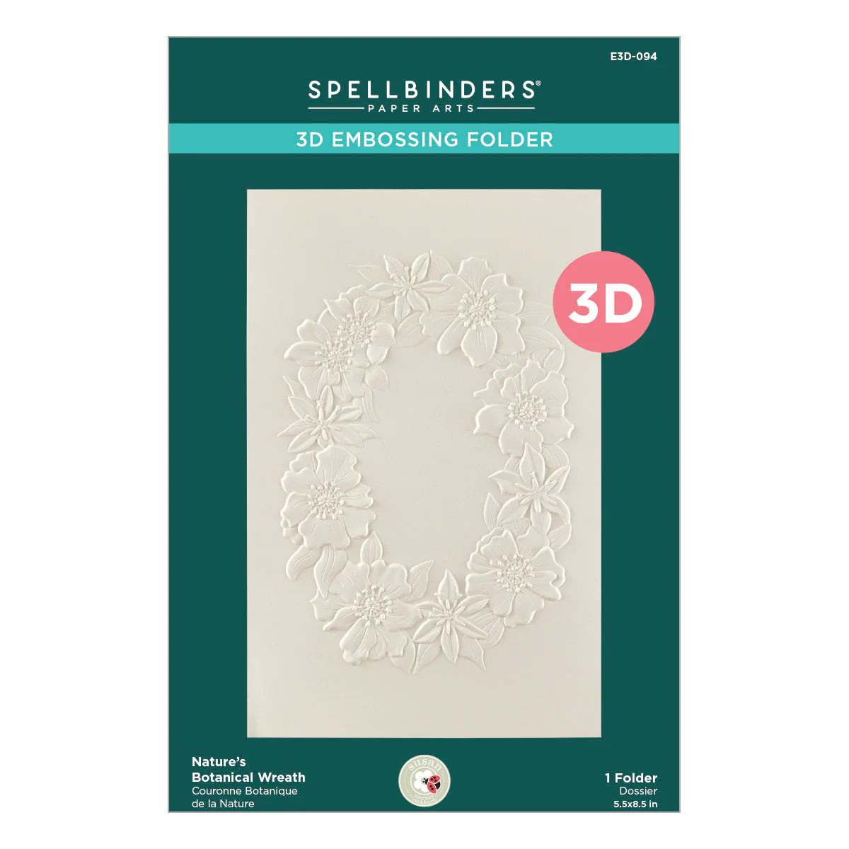 Sb Botanical Wreath Embossing Folder