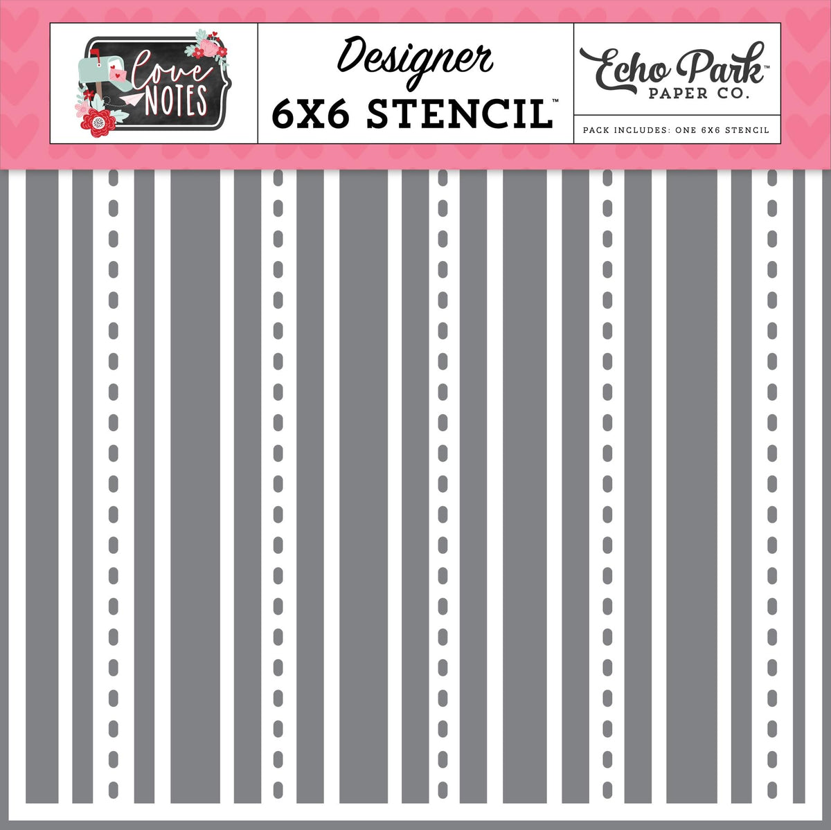 Smitten Stripes Stencil – Echo Park