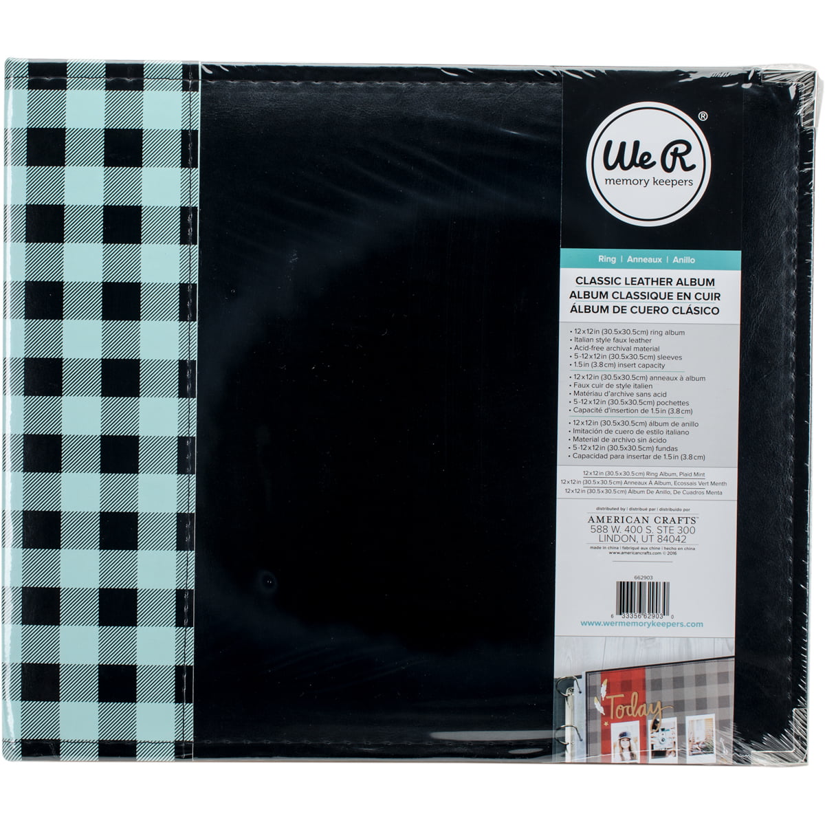 Plaid Mint Leather Scrapbooking Album – We R Memory Keepers