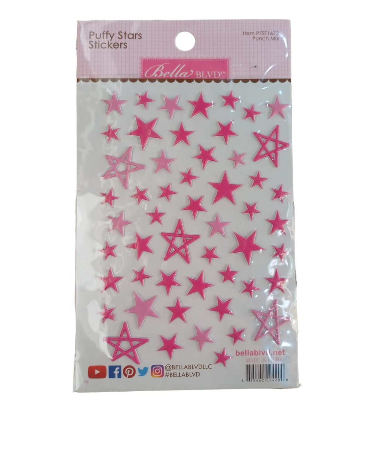 Puffy Stars Punch Stickers