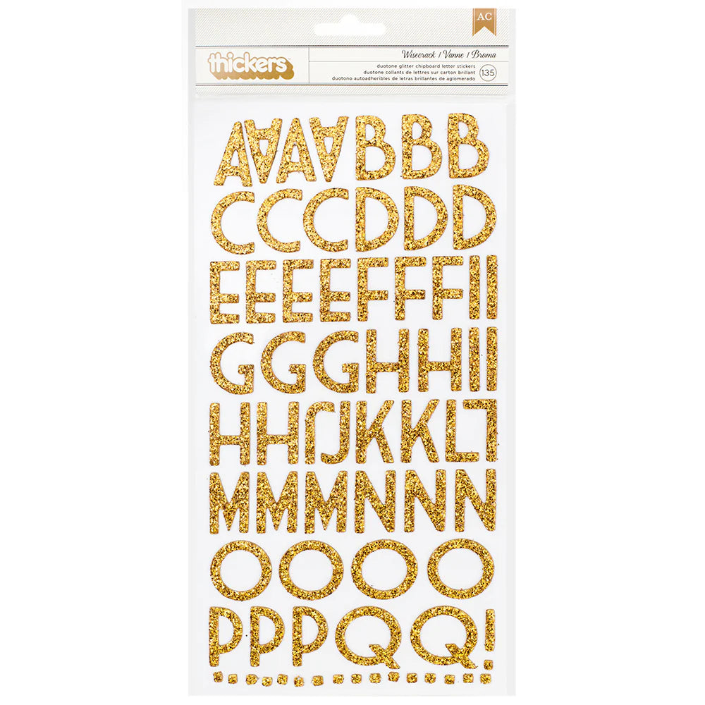 ABC Gold Glitter Shine On – American Crafts