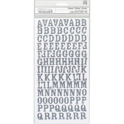 ABC Cecily Silver Glitter – American Crafts