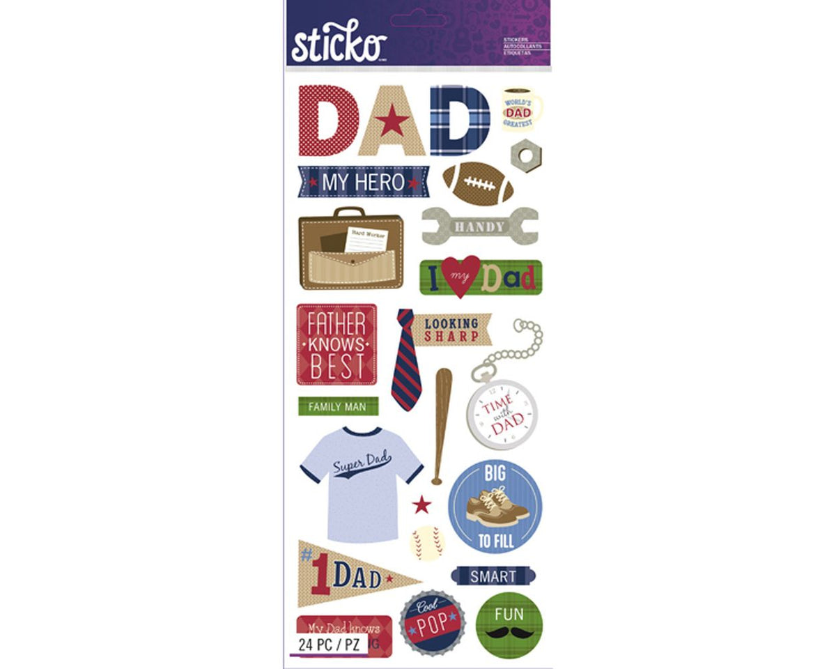 Dad Large Icons & Words Sticko – American Crafts