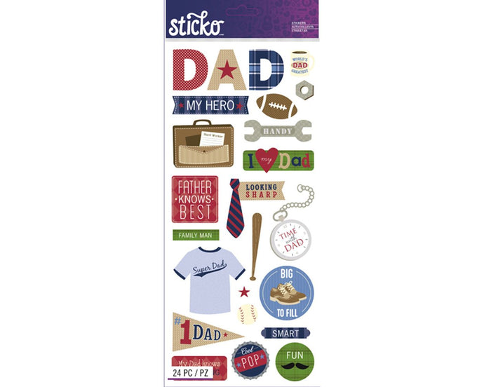 DAD LARGE ICONS & WORDS STICKO