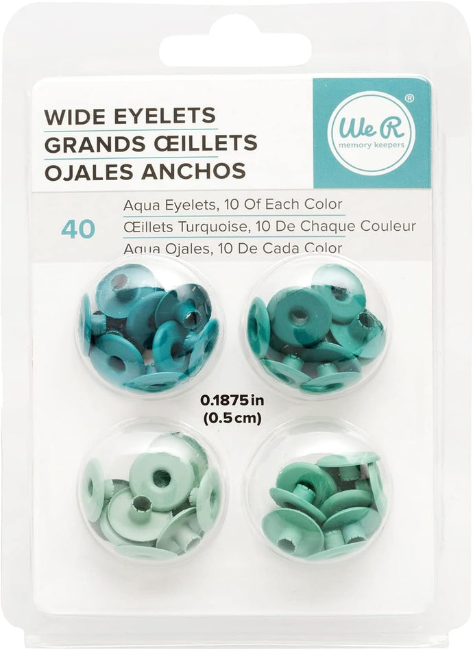 WIDE EYELETS AQUA WRMK