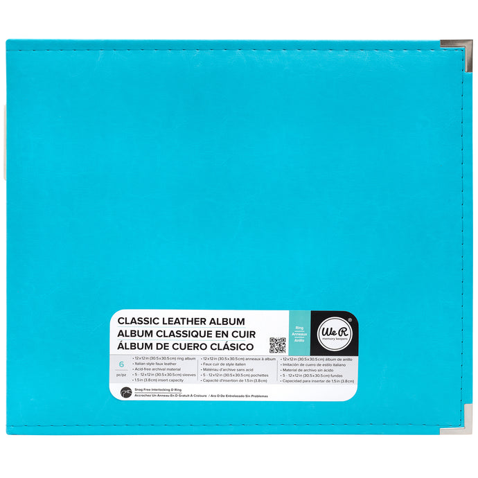 AQUA LEATHER SCRAPBOOKING ALBUM