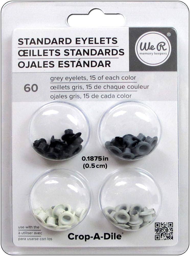Standar Eyelets Grey WRMK – We R Memory Keepers