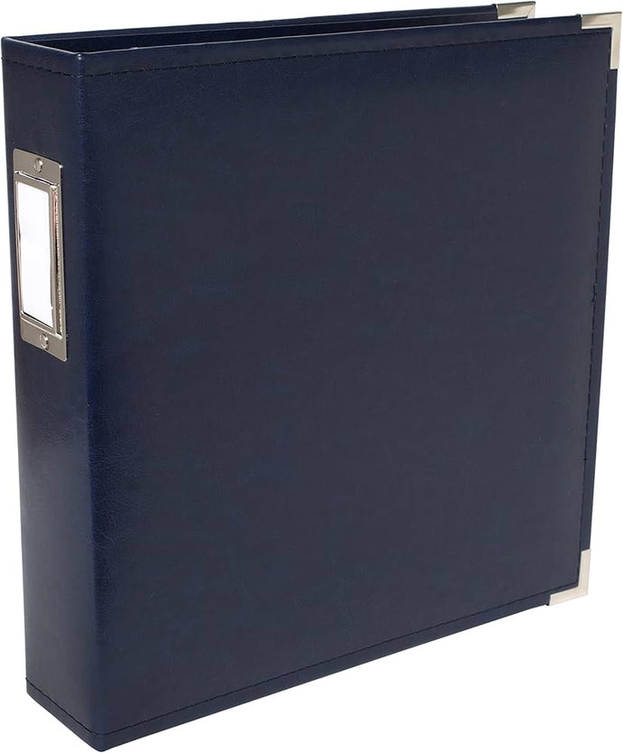 NAVY LEATHER SCRAPBOOKING ALBUM