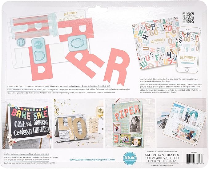 Alphabet Punch Board – We R Memory Keepers (imagen 2)