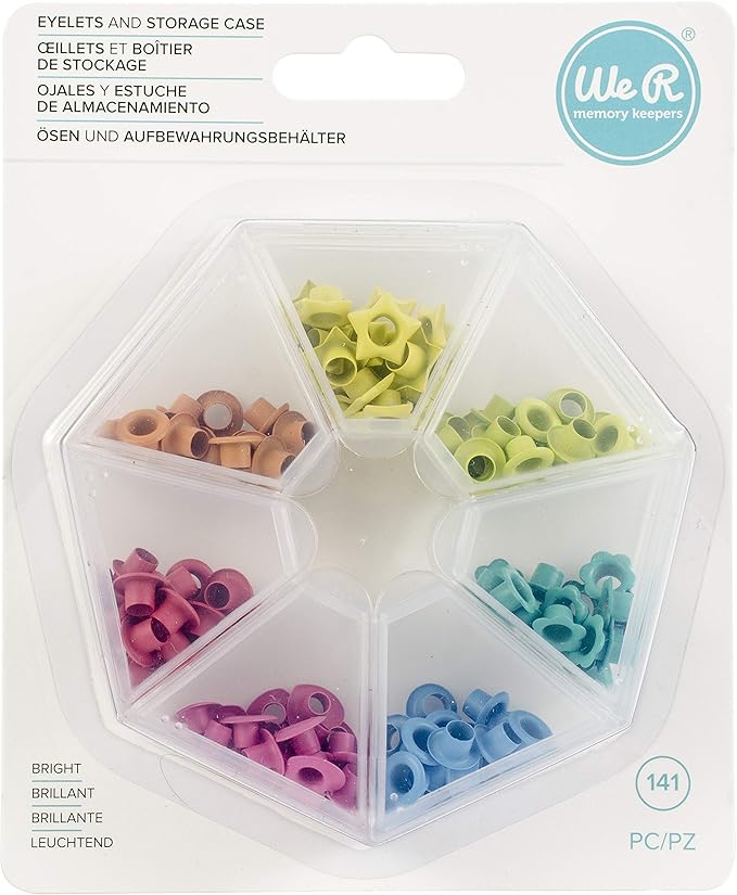 Eyelets y Estuche de Almacenamiento (bright) – We R Memory Keepers