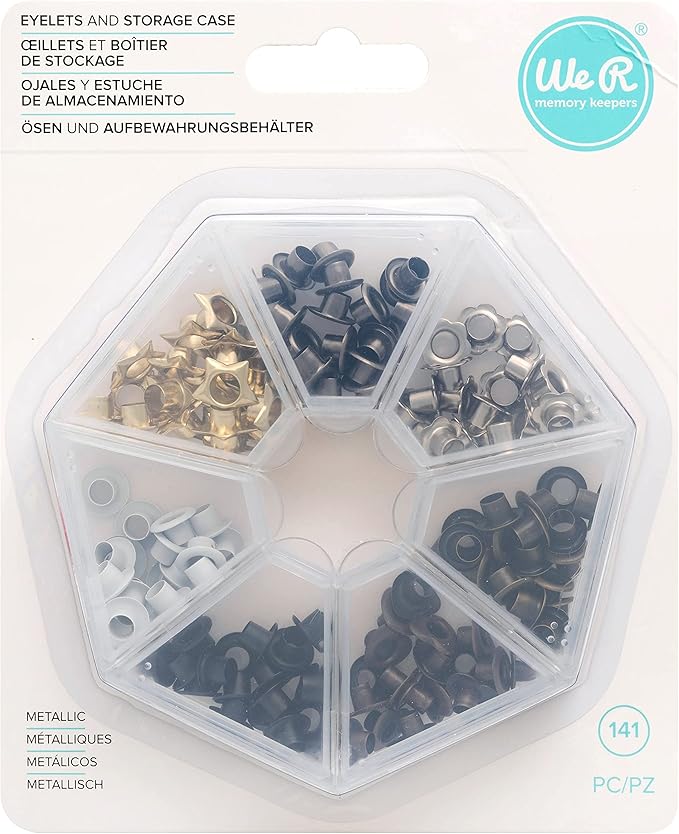Eyelets y Estuche de Almacenamiento (metallic) – We R Memory Keepers