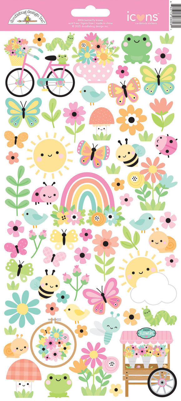 BUTTERFLY KISSES ICONS STICKERS