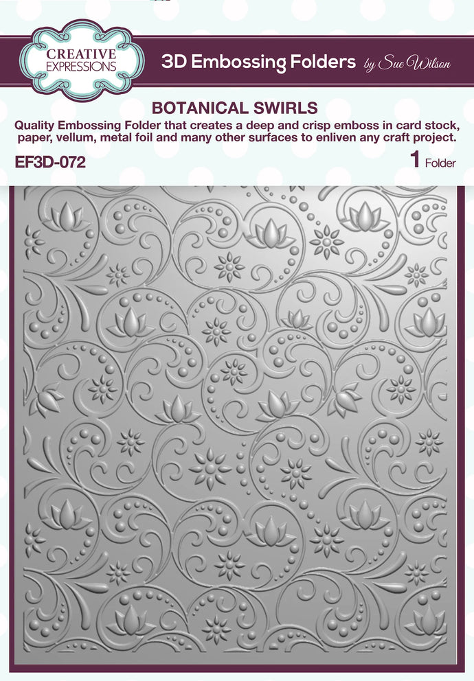 BOTANICAL SWIRLS EMBOSSING FOLDER