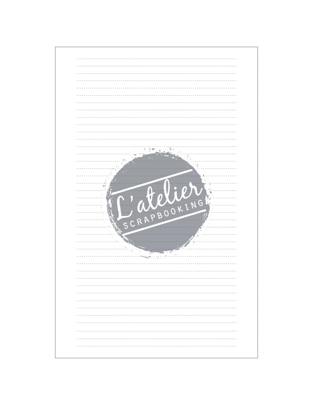 Hoja de Rayas Media Carta – L'atelier Scrapbooking