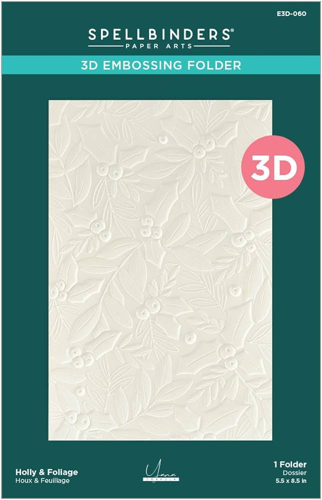 HOLLY & FOLIAGE EMBOSSING FOLDER