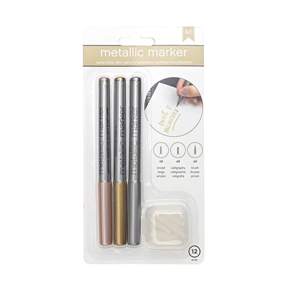 Metallic Marker Broad Point – American Crafts (imagen 3)