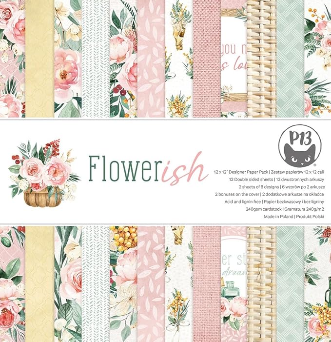 FLOWERISH DOUBLE SIDED PAPER PAD