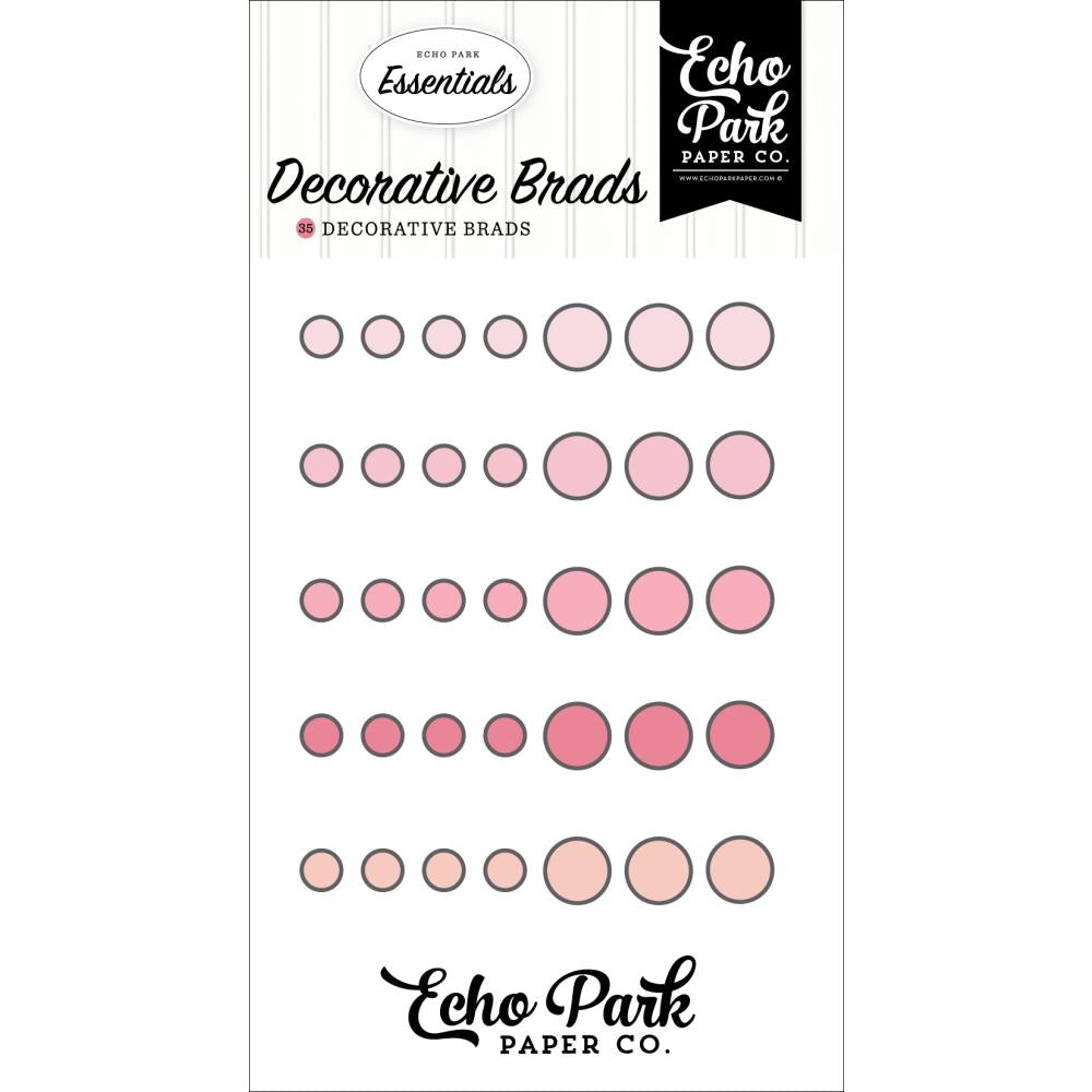 Pink Essentials Brads – Echo Park
