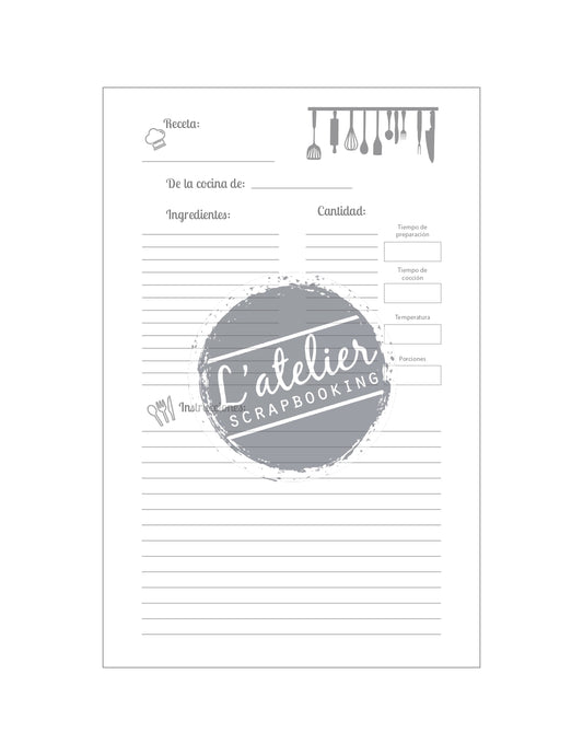 Recetario Chico – L'atelier Scrapbooking