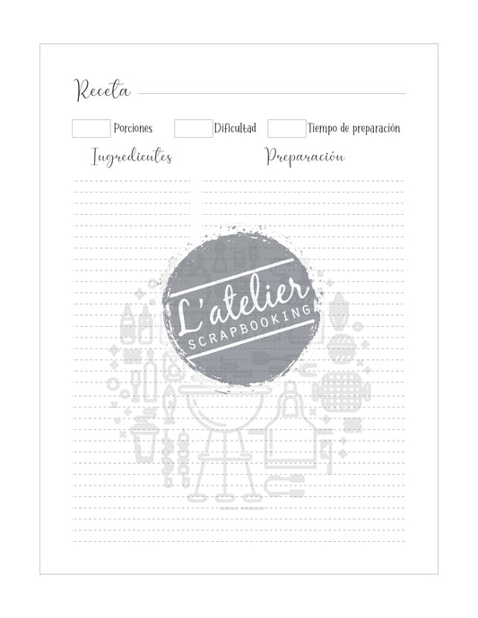 Recetario Grande – L'atelier Scrapbooking