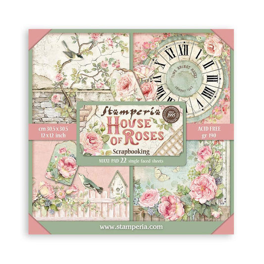 House of Roses Paper Pad – L'atelier Scrapbooking
