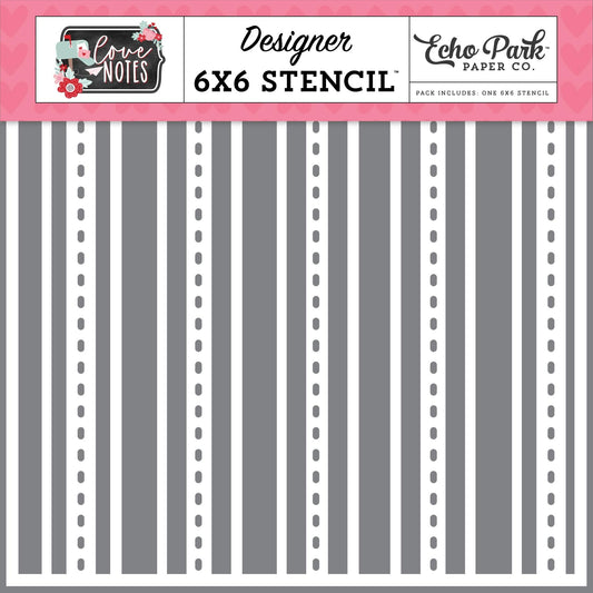 Smitten Stripes Stencil – Echo Park