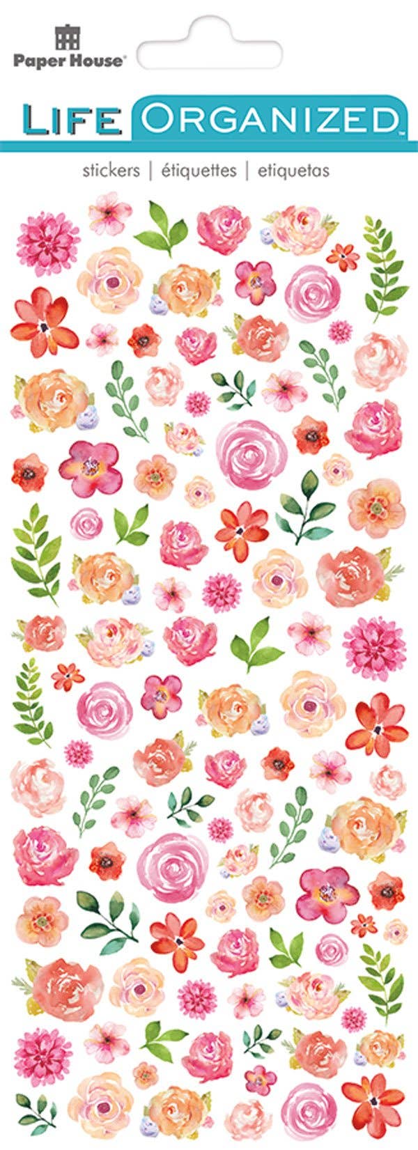 Pink Flowers Stickers – Paper House
