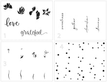 Cargar imagen en el visor de la galería, WORD FLOWERS STENCIL LAYERED
