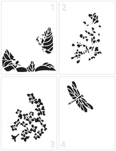 Cargar imagen en el visor de la galería, LILAC DRAGONFLY STENCIL LAYERED
