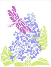 Cargar imagen en el visor de la galería, LILAC DRAGONFLY STENCIL LAYERED
