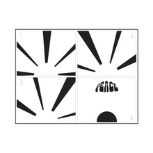 Cargar imagen en el visor de la galería, PEACE SUNRAYS LAYERED STENCIL
