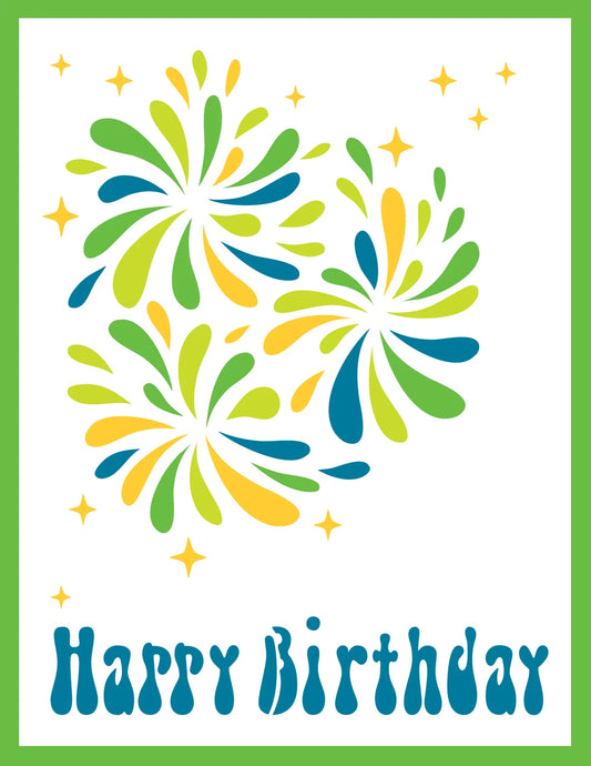 Groovy Flowers Stencil Layered – The Crafter's Workshop