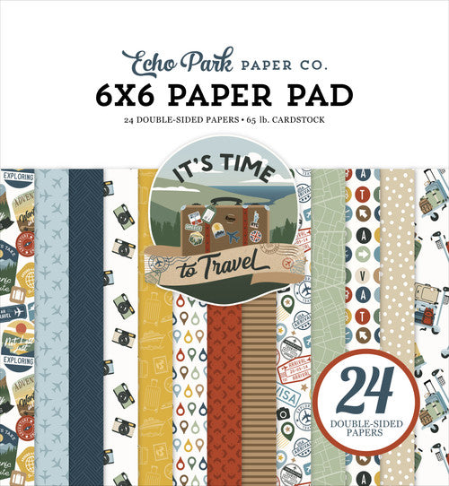 Paper Time to Travel Pad 6" – Echo Park