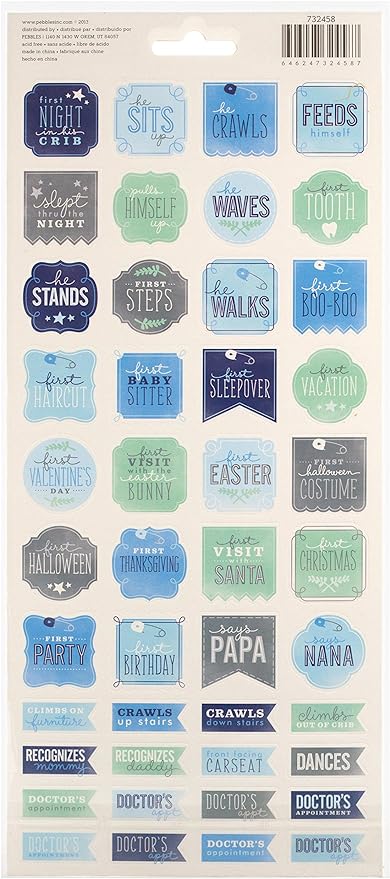 Boy Icon Stickers – American Crafts (imagen 2)