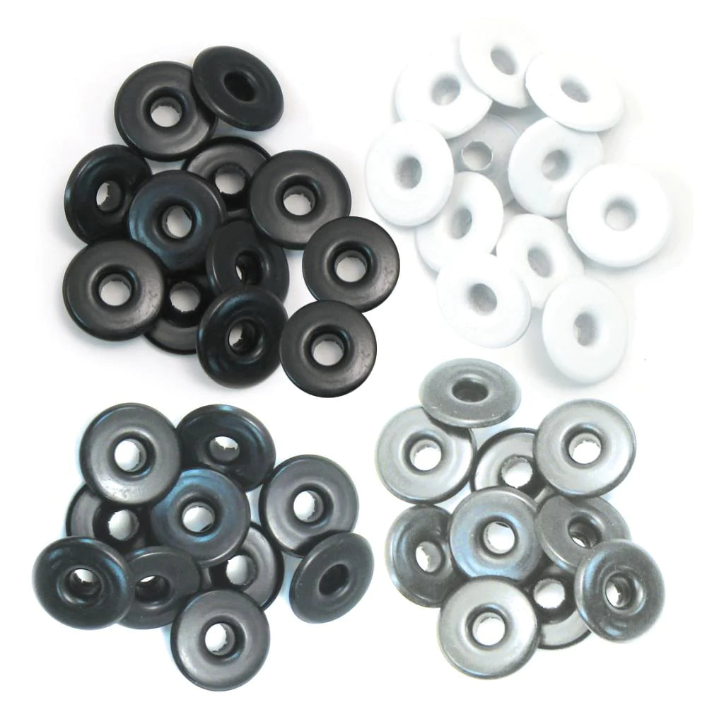 Wide Eyelets Grey WRMK – We R Memory Keepers (imagen 2)