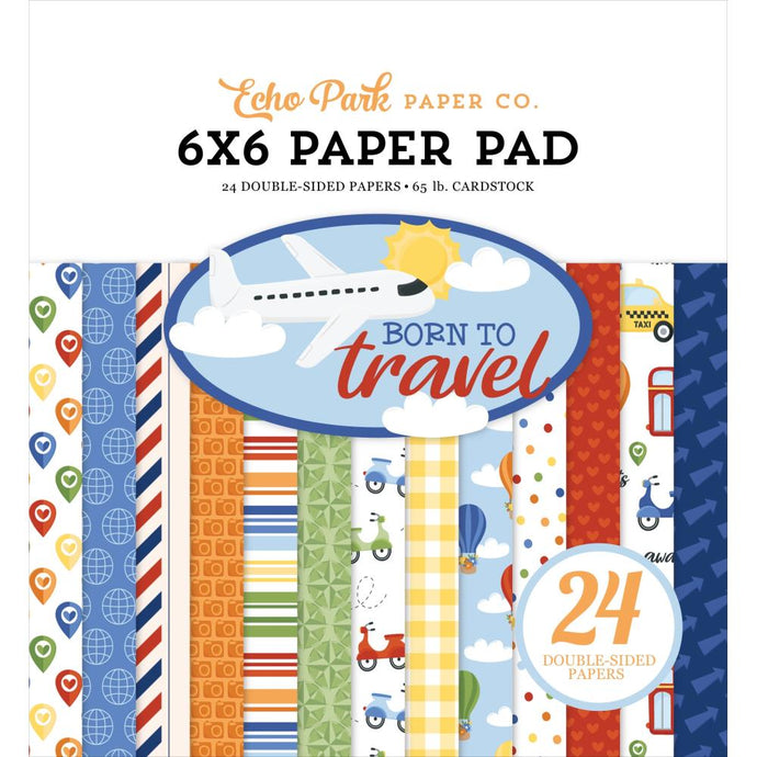 BORN TO TRAVEL PAPER PAD 6