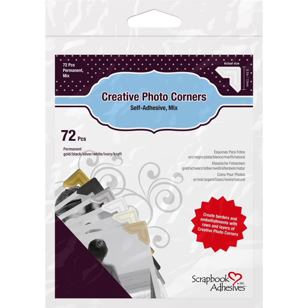 Esquineros para Fotos (dorado, Blanco y Negro) – L'atelier Scrapbooking