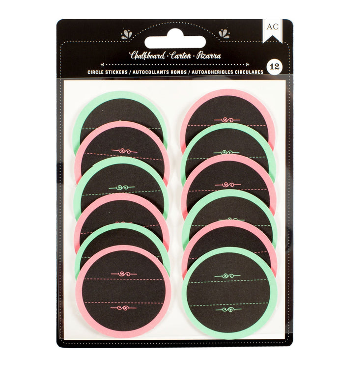 CIRCLE CHALKBOARD STICKERS