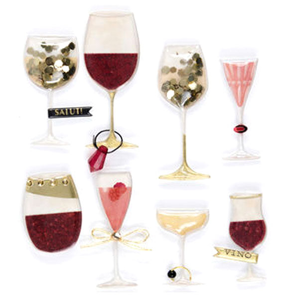 Wine Glass Domes Jolee – EK Success