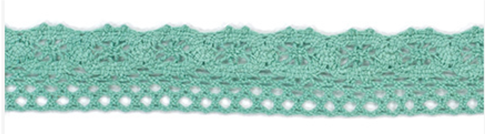 ROBINS EGG CROCHET LACE RIBBON