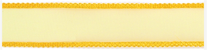 SUNFLOWER SHEER SCALLOPED EDGES RIBBON