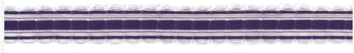 PLUM STITCHED SCALLOP RIBBON