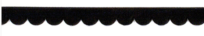 BLACK VELVET SCALLOP RIBBON