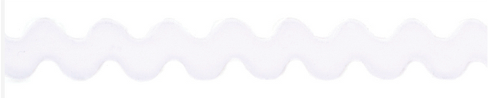 WHITE VELVET RICK RACK RIBBON