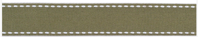 OLIVE SADDLE STITCHES RIBBON