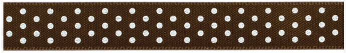 CHESNUT SATIN DOTS RIBBON