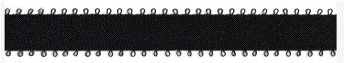 BLACK  PICOT EDGES RIBBON